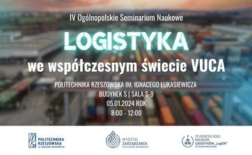 Harmonogram IV Ogólnopolskie Seminarium Naukowe pt. "Logistyka we współczesnym świecie VUCA"